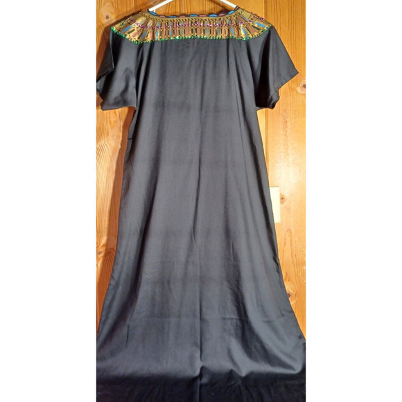 VTG Egyptian Kaftan Womens Small Embellished Gold Design with Sequins and Beads - Picture 4 of 8
